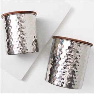 NIB Uncommon James Silver Canisters (Set of 2)